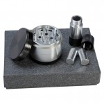 Aluminum Herb Grinder and Pollen Presser Gift Set | 4-part