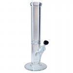 pipes cannabis Straight Cylinder 9mm Glass Ice Bong with Solid Tank Joint - 32cm