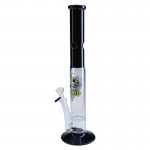 pipes cannabis Black Leaf - HoneyComb Perc Stemless Glass Ice Bong With Dome Perc - Black