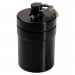 Anodized Aluminum Stash Canister Keychain - Black