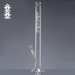 Tribal Tattoo Straight Cylinder Glass Bong