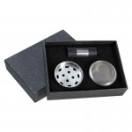 Aluminum Herb Grinder and Pollen Presser Gift Set | 3-part