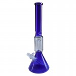 pipes cannabis Beaker Base 5-arm Perc Glass Ice Bong with One-Hitter Bowl Downstem - Blue