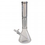 pipes cannabis Black Leaf - Beaker Base 3-arm Perc Glass Ice Bong with One-Hitter Bowl Downstem