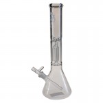 Black Leaf - Beaker Base 3-arm Perc Glass Ice Bong with One-Hitter Bowl Downstem