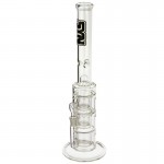 pipes cannabis SYN Glass Fullsized Triple Showerhead Perc Tube - Black Label