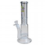 Black Leaf - HoneyComb Perc Stemless Glass Tube - 35cm