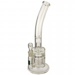 SYN Glass Bent Neck Fullsized Showerhead Perc Bong - Green Label