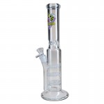 Black Leaf - Multi-Level HoneyComb Perc Stemless Glass Ice Bong - 41cm