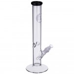 Sasquatch Glass - Scientific Glass Straight Tube - Midnight Black