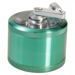 Aluminum Window Crank Herb Grinder - Green - 63mm - 4-part