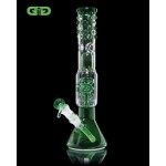 pipes cannabis Grace Glass - Twin Spiral Perc Beaker Base Glass Tube - Green