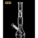 pipes cannabis Grace Glass - Twin Spiral Perc Beaker Base Glass Tube - Black