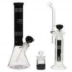 Pure Glass Crooks and Castles Boxed Set with Beaker Bong - Bubbler - Stash Jar