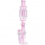 pipes cannabis Pure Glass ZERO X4 Detachable Freezable Quad Coil Glass Tube with Ash Catcher - Pink
