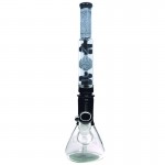 pipes cannabis Pure Glass ZERO REV Detachable Freezable Coil Reversal Glass Tube - Black and White