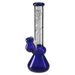 Black Leaf - 3-arm Perc Tube with Ash Catcher - Blue