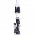 pipes cannabis Pure Glass ZERO X4 Detachable Freezable Quad Coil Glass Tube with Ash Catcher - Black