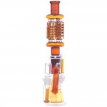 pipes cannabis Pure Glass ZERO X4 Detachable Freezable Quad Coil Glass Tube with Ash Catcher - Amber