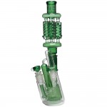 pipes cannabis Pure Glass ZERO X4 Detachable Freezable Quad Coil Glass Tube with Ash Catcher - Green