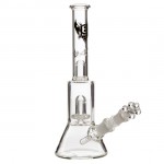 Bent Glass Atomic Perc Beaker Base Bong - 10 Inch