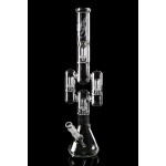 Weed Star - Twin Tower Four-Chamber Beaker Base Glass Tube