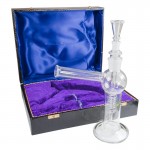 pipes cannabis Glass Bubbler with Removable Spiral Downstem in Box - Large