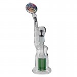 Black Leaf - OiL 8-arm Perc Vapor Bubbler - Dome, Stainless Steel Nail and Slide Bowl