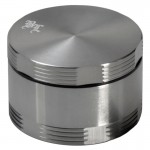 Moulins à Herbes cannabis Black Leaf - Cross Aluminum Herb Grinder - 4-part - Silver