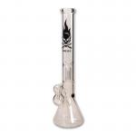 pipes cannabis Flaming Skull - Percolator Bong Clear