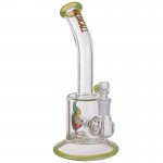 pipes cannabis Medicali Glass - Slyme Mini Inline Perc Bubbler - Rasta Label