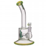 pipes cannabis Medicali Glass - Slyme Mini Inline Perc Bubbler - Green Script Label