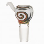 Glass-on-Glass Slide Bowl - Inside Out with Reversals and Switchbacks - 18.8mm - Choice of 6 colors