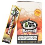 Blunt Wrap Double Platinum 2x - Peach Passion Cigar Wraps - Box of 25 Packs