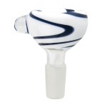 Glass-on-Glass Slide Bowl - White Glass With Color Swirls - Choice of 3 Colors