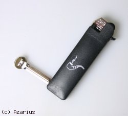 Lighter with pipe tool