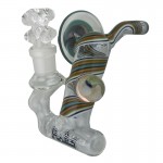 Hops Glass - Inline Perc Color Bubbler with Clear and Color Marbles