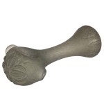 Zara - Sandblasted and Stamped Glass Spoon Pipe - Light Grey