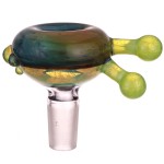 Glass-on-Glass Slide Bowl - Slyme with Fume and Slyme Nibs - 14.5mm